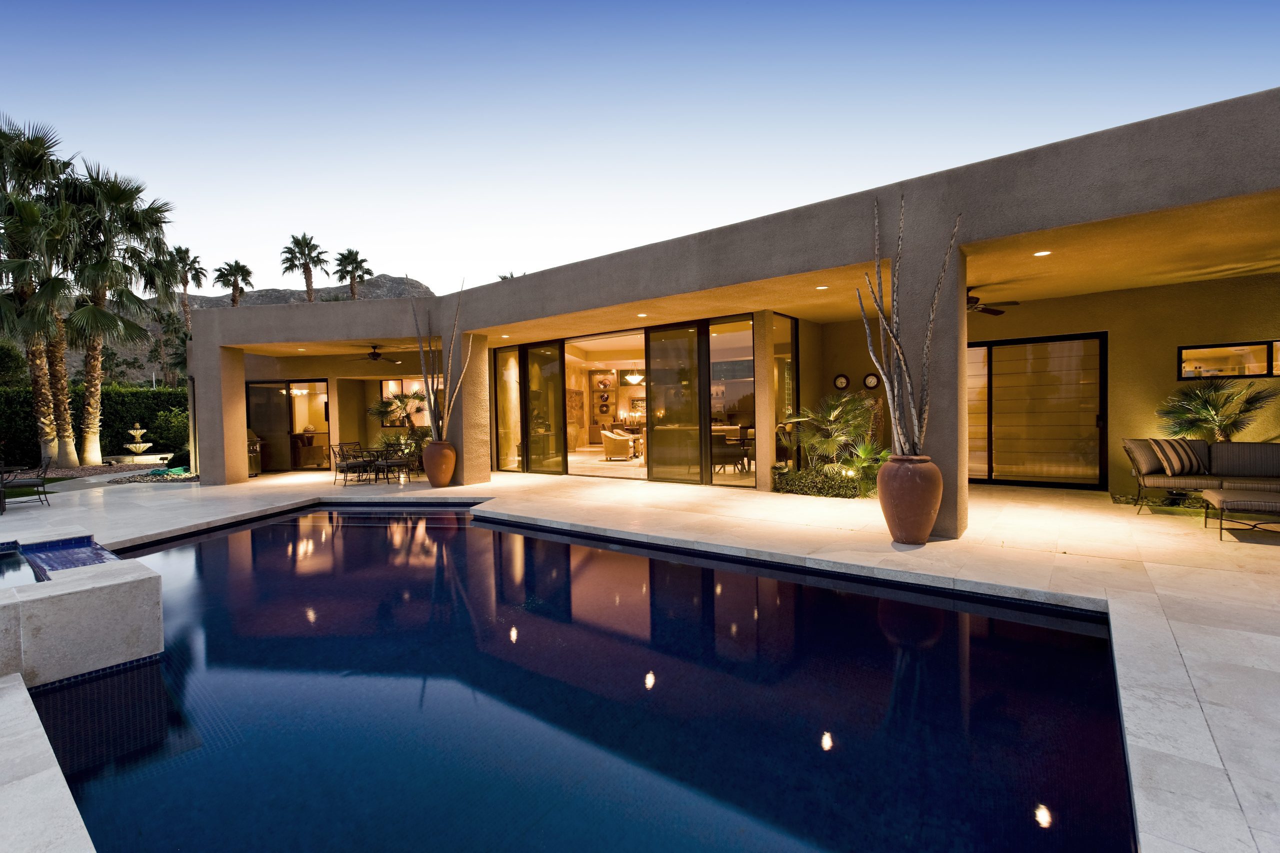 modern arizona backyard